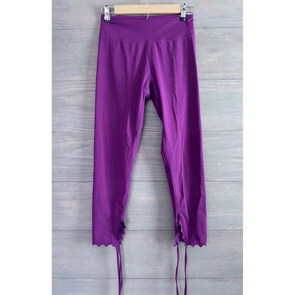 Carbon 38 x Chill By Will Leggings Size 2 Tie Scallop Purple - Picture 4 of 6